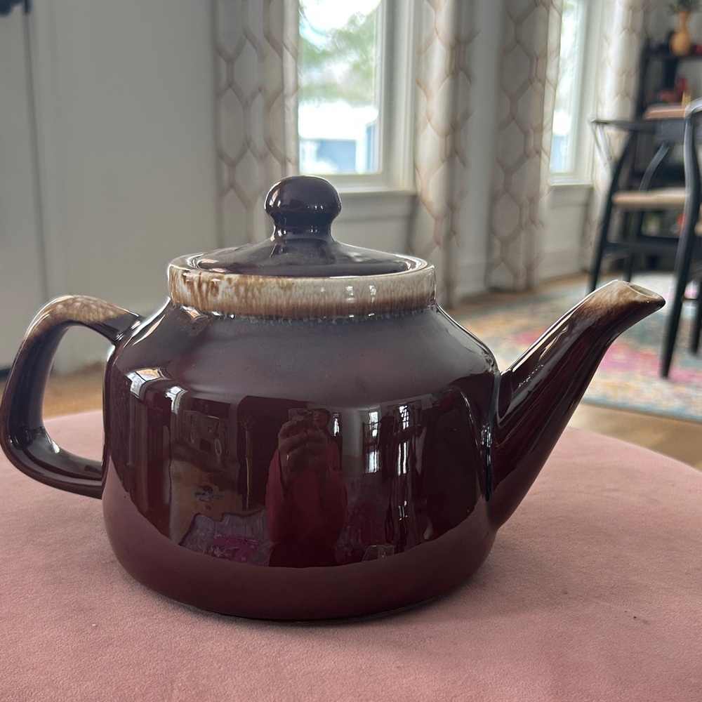 Vintage McCoy Pottery Brown Glazed Teapot